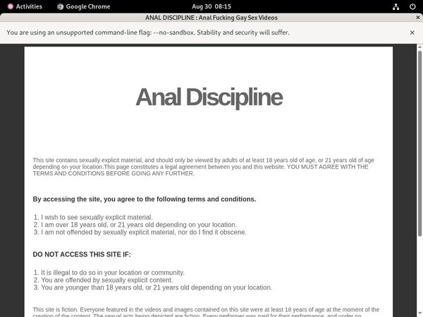 Anal Discipline Login
