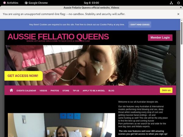 Aussie Fellatio Queens Checkout Page