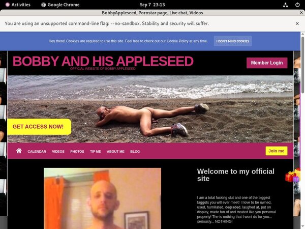 Bobbyappleseed.modelcentro.com Discounted Membership