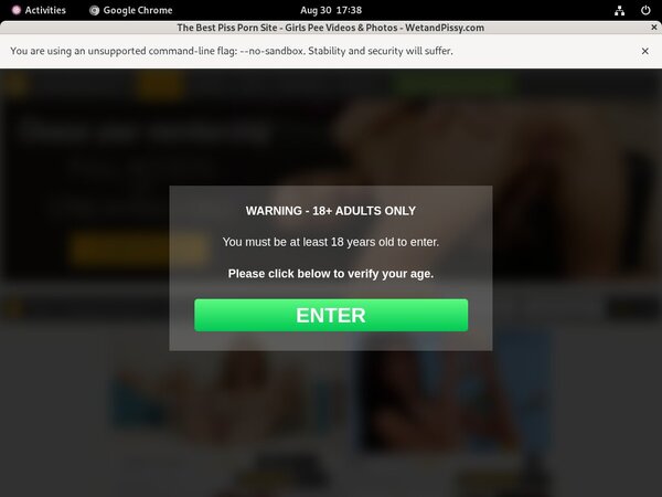 Discount Wet And Pissy Sign Up