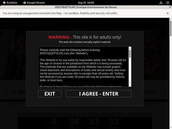 Erotique TV Passcode
