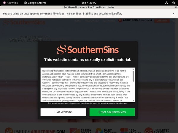 Free Southern Sins Membership Account