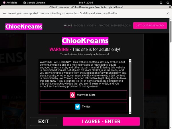 Get A Free Chloekreams.com Login