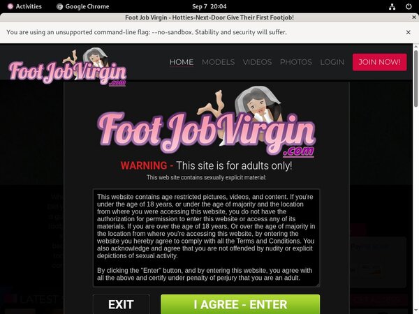 Get Footjobvirgin.com Discount Membership