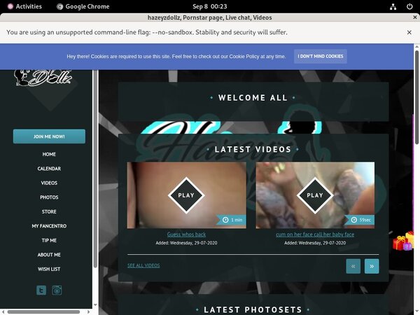 Hazeyzdollz Account Information