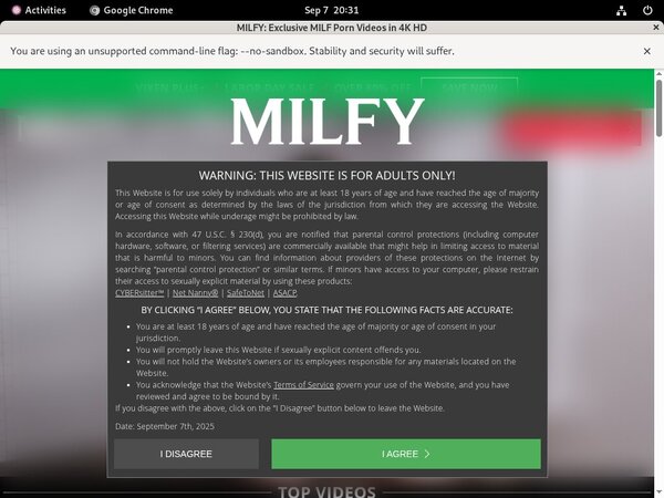 Milfy Passwort