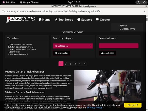 Mistress Jennifer Carter Discount Membership Deal