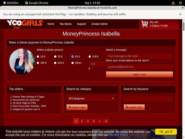 Moneyprincess Isabell Paypal Signup