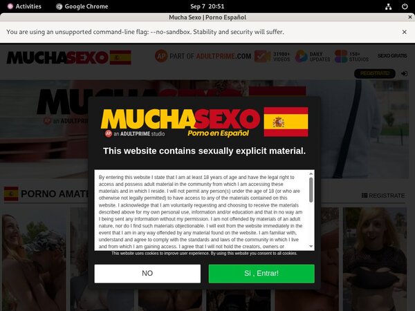 Muchasexo.com Credit Card