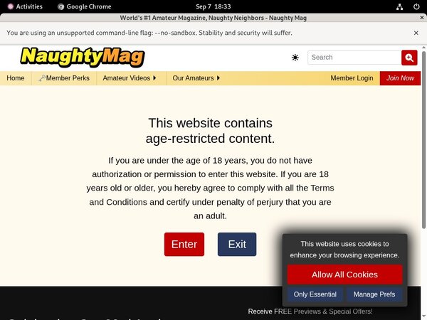 Naughty Mag Registration Form