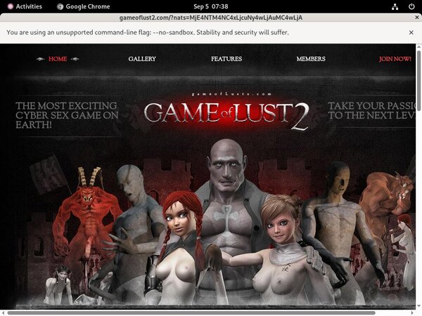 New Free Gameoflust2.com Account