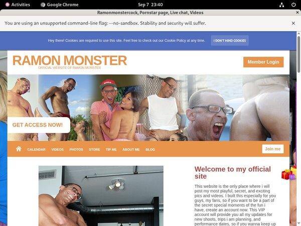 Ramonmonstercock.com Member Sign Up