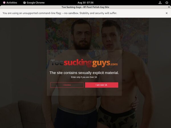 Toe Sucking Guys Join Anonymously