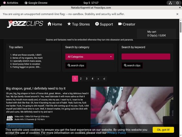 Yezzclips.com With European Credit Card